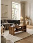 Couchtisch Massivholz in Braun, Landhaus-Stil Design, 110cm Breite