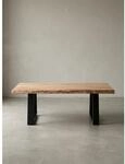 Couchtisch Massivholz Akazie Baumstamm 115x40x60cm Landhausstil