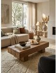 Couchtisch aus Massivholz &ndash; Landhausstil f&uuml;r das Wohnzimmer, Akazie...
