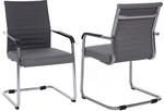 2er-Set Besucherstuhl MCW-Q85, Konferenzstuhl Freischwinger, Metall Kunstleder...