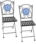 HTI-Living Gartenst&uuml;hle 2 St&uuml;ck Marocco Blau