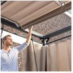 HOME DELUXE Vorh&auml;nge + Dach f&uuml;r Pavillon PROVENCE