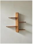 Wandregal Massivholz Modern Stil 58x60x15 cm Baumform Schwebend