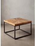 Couchtisch Mango Massivholz Metallgestell 55x40x55 cm Industrial Design Modern