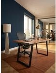 Schreibtisch Massivholz Baumkante mit U-Gestell, Akazie 120x60x76 cm