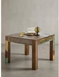 Couchtisch Quadratisch in Shabby-Chic aus Massivem Bootsholz, Ma&szlig;e: 60 x 47 x...