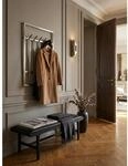 Wandgarderobe Metall Silber Modern 60x100x7,5 cm Hakenleiste Wandpaneel