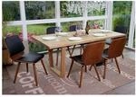 6er-Set Esszimmerstuhl MCW-B16, Holz Bugholz Retro-Design Walnussoptik,