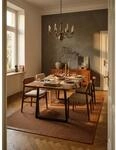 Esstisch Massivholz Metall Trapezgestell Baumkante Rechteckig, Akazie 120x60x76 cm
