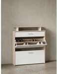 Schuhkipper &ndash; Sonoma Eiche, 80x95x24 cm, schmal, modern, mit Schublade