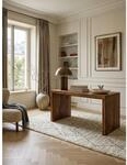 Schreibtisch Massivholz Ablage Landhausstil BOHA, Dunkelbraun 160x80x76 cm