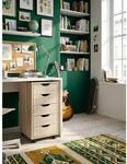 Rollcontainer &ndash; Sonoma MDF, 33x64x38 cm, 5 Schubladen, Rollen, modern