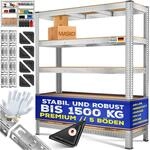 MASKO&reg; Schwerlastregal Lagerregal Kellerregal 160x160x40cm, verstellbare Ablagen,
