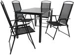 VCM 5-tlg Gartenm&ouml;bel Set Sitzgruppe Essgruppe 1x Tisch, 4x St&uuml;hle Tisch