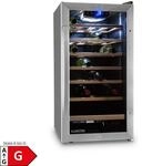 Vinamour 26 Uno Weink&uuml;hlschrank 26 Flaschen 88 Liter Edelstahl LED 88 Liter