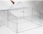 Kerbl Freilaufgehege Gehege f&uuml;r gro&szlig;e Kanninchen + Hasen, Ma&szlig;e 115x115 cm