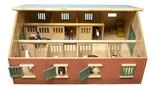 Kids Globe Bauernhof Pferdestall, Ma&curren;stab 1:24, Holz, Reiterhof mit Faltdach