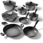STONELINE Topfset Induktion, 13-teiliges Topfset mit Deckel, Kochtopf Set beschichtet