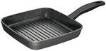 Stoneline Grillpfanne, 26 x 26 cm, Aluguss, Grillpfanne beschichtet mit echten