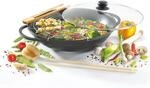 Wok mit Zubeh&ouml;r und Glasdeckel