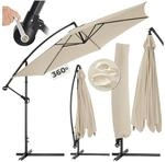 tectake&reg; Sonnenschirm, &Oslash; 350 cm, stufenlos verstellbarer Neigungswinkel, inklusive