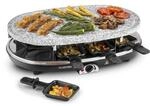 Steaklette Raclettegrill 1500 W Granit-Natursteinplatte 8 Personen