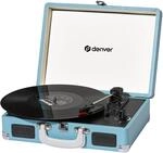 Denver VPL-120 Plattenspieler, 2x1W Lautsprecher, Koffer, blau