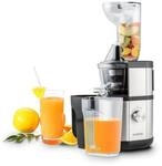 Fruitberry Slow Juicer 400W 60U/min Einf&uuml;llrohr &Oslash; 8,5cm Edelstahl rot Silber