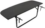DEGAMO Balkonh&auml;ngetisch 120x40cm, Metall + Polyrattan schwarz