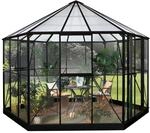 Vitavia Gew&auml;chshaus-Pavillon Hera 9000 schwarz lackiert, inklusive Fundament