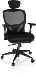 hjh OFFICE High End B&uuml;rostuhl VENUS BASE Stoff / Netzstoff mit Armlehnen