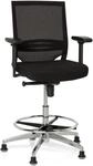 hjh OFFICE Counterstuhl TOP WORK 77 Stoff / Netzstoff mit Armlehnen