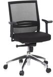 hjh OFFICE Profi B&uuml;rostuhl PORTO PRO Stoff / Netzstoff mit Armlehnen