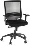 hjh OFFICE Profi B&uuml;rostuhl PORTO BASE Stoff / Netzstoff mit Armlehnen