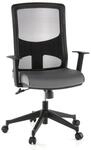 hjh OFFICE Profi B&uuml;rostuhl LAVITA Stoff / Netzstoff mit Armlehnen