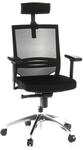 hjh OFFICE Profi B&uuml;rostuhl PORTO MAX Stoff / Netzstoff mit Armlehnen