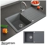 Granit Sp&uuml;le K&uuml;chensp&uuml;le Einbausp&uuml;le Auflage Sp&uuml;lbecken K&uuml;che reversibel...