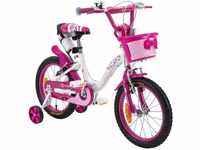 Actionbikes Kinderfahrrad Daisy 16 Zoll, pink, Stützräder, Korb, V-Brake-Bremsen,