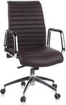hjh OFFICE Profi Chefsessel ASPERA 10 Leder mit Armlehnen