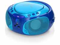 Lenco SCD-650BU - Tragbares FM-Radio mit CD/MP3-Player - USB-Anschluß - Karaoke -