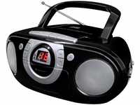 Soundmaster SCD5100SW Radio-Kassettenspieler mit CD-Spieler - schwarz