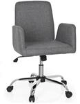 hjh OFFICE Home Office B&uuml;rostuhl FLOW Stoff mit Armlehnen