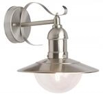 BRILLIANT Lampe Arto Au&szlig;enwandleuchte h&auml;ngend edelstahl 1x A60, E27, 60W, g.f.