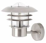 BRILLIANT Lampe Terrence Au&szlig;enwandleuchte stehend edelstahl 1x A60, E27, 60W, g.f.