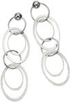 Celesta Silber Ohrringe Silber 925 rhodiniert aus Ringen 6cm lang