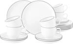Seltmann Weiden Kaffeeservice rund Lido Black Line 18er Set