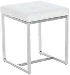 CLP Edelstahl-Sitzhocker Barci Kunstleder I Moderner Hocker Mit Hochwertiger