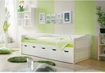 TiCAA Sofabett Maria Massivholz Wei&szlig;
