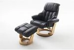 iNNoSeat by MCA + CALGARY Relaxer mit Hocker - versch. Farben - Schwarz/Natur
