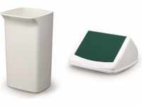 Abfallbehälter-Set DURABIN Flip 40 Liter, weiß/grün